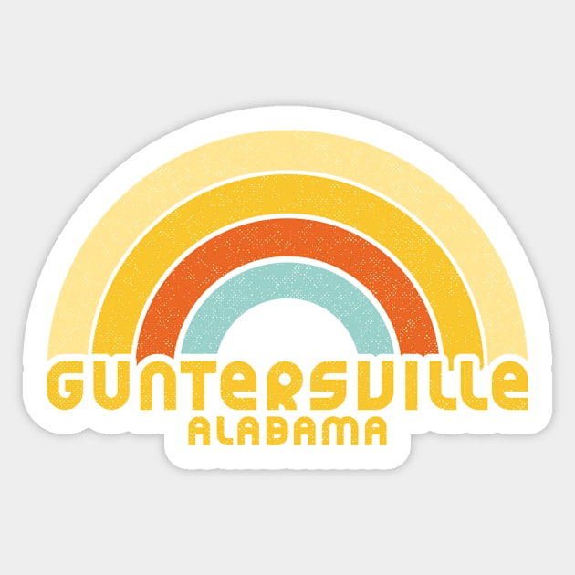 Retro Guntersville Alabama Sticker by dk08